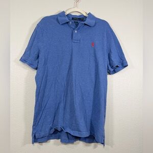 Ralph Lauren Polo Classic Fit Blue Polo Shirt Collared Short Sleeve Preppy Men L
